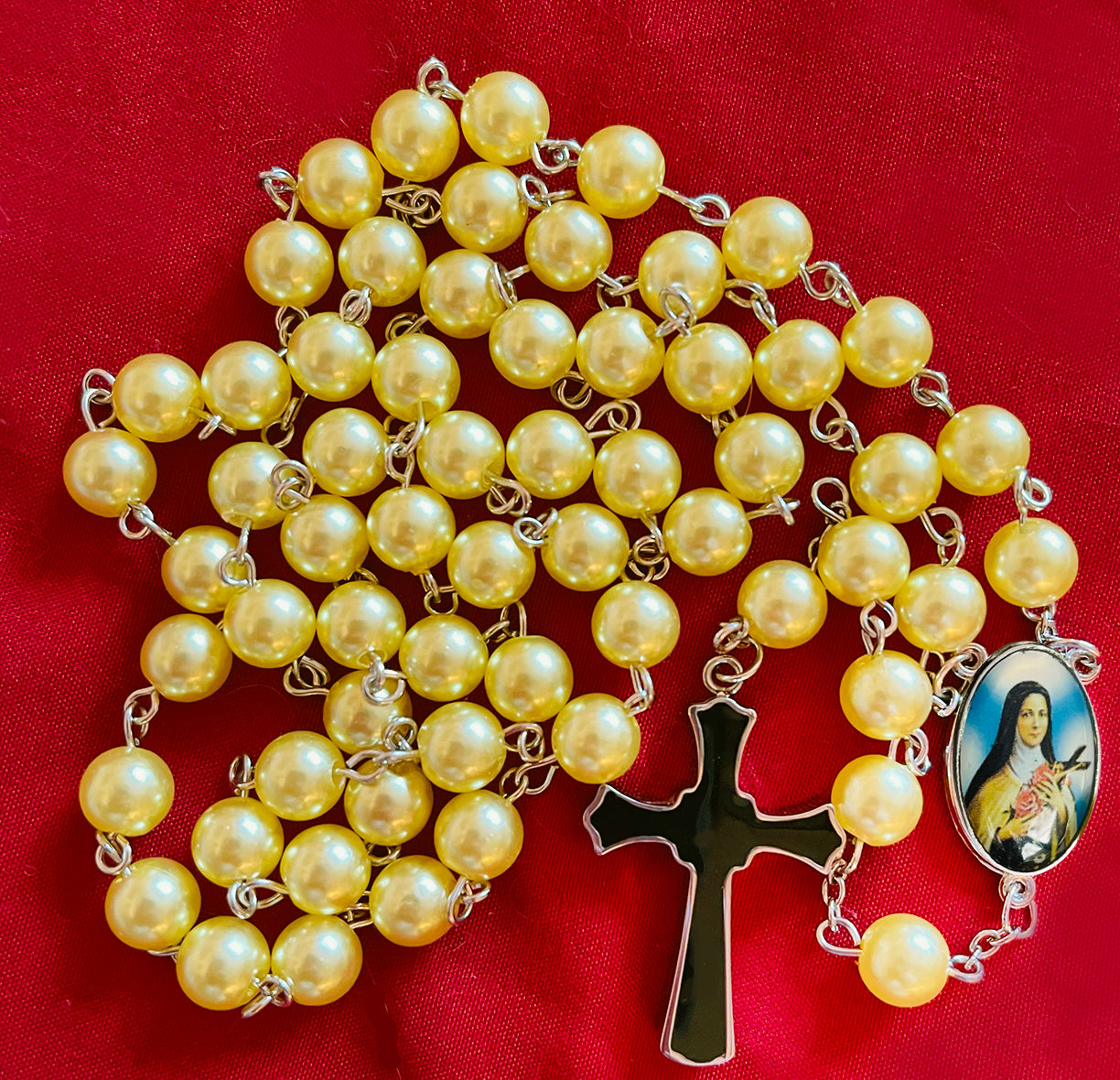 Mother of Mercy Rosary Necklace Urn