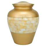 Mother of Pearl Memorial Urn - Tribute Wreath™ - Pro Laser Engraving