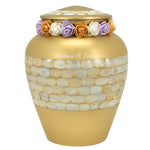 Mother of Pearl Memorial Urn - Tribute Wreath™ - Pro Laser Engraving