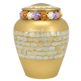 Mother of Pearl Memorial Urn - Tribute Wreath™ - Pro Laser Engraving