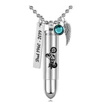 Motorcycle Bullet Magnum Pendant Urn - Love Charms Option