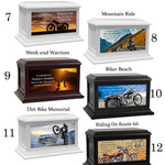 Motorcycle, Dirt Biker & Chopper Adult or Medium Wood Keep The Memory® Cremation Urn 