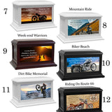 Motorcycle, Dirt Biker & Chopper Adult or Medium Wood Keep The Memory® Cremation Urn 