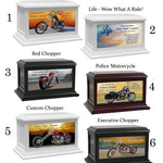 Motorcycle, Dirt Biker & Chopper Adult or Medium Wood Keep The Memory® Cremation Urn 