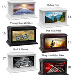 Motorcycle, Dirt Biker & Chopper Adult or Medium Wood Keep The Memory® Cremation Urn 
