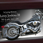 Motorcycle Flames Braille Urn