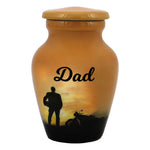 Motorcycle Rider Silhouette Keepsake Urn - Love Charms® Option