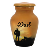 Motorcycle Rider Silhouette Keepsake Urn - Love Charms® Option