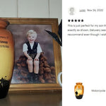 Motorcycle Rider Silhouette Medium or Adult Cremation Urn - Tribute Wreath™ - Pro Personalization - Burial Vault Option