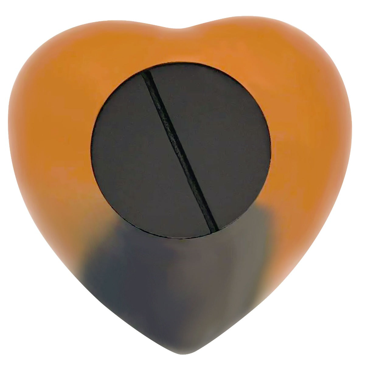 Motorcycle Rider Silhouette Heart Keepsake Urn - Heart Stand Option
