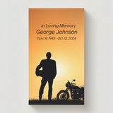 Motorcycle Rider Silhouette Ride Free Memorial Cards - Funeral  Cards - Celebration of Life Cards