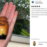 Motorcycle Rider Silhouette Keepsake Urn - Love Charms® Option