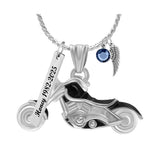 Chopper Motorcycle Ash Pendant Urn - Love Charms® Engraving Option