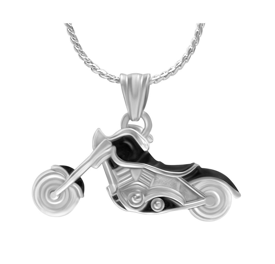 Chopper Motorcycle Ash Pendant Urn - Love Charms® Engraving Option