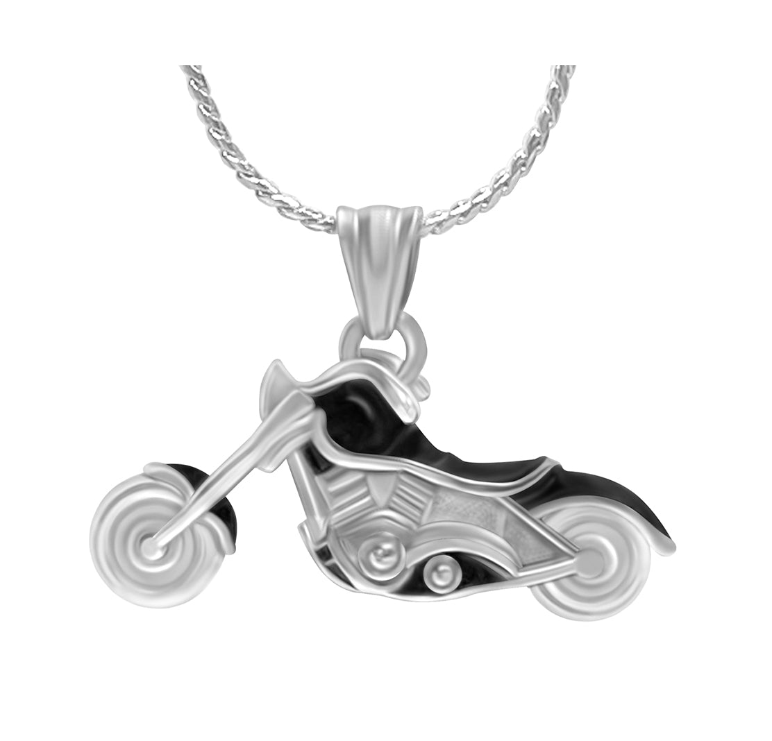 Chopper Motorcycle Ash Pendant Urn - Love Charms® Engraving Option