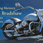 Motorcycle Blues Keychain Urn engraved