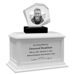 Mountain 3D Crystal Black, Brown or White Keep The Memory® Wood Urn Set - 3D Crystal Photo Engraved Wood Urn