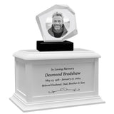 Mountain 3D Crystal Black, Brown or White Keep The Memory® Wood Urn Set - 3D Crystal Photo Engraved Wood Urn