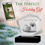 3D Crystal Large Mountain Photo - Engraving & Light Base Options