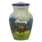 Mountainside Deer Mini Urn - Love Charms® Option