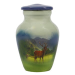 Mountainside Deer Mini Urn - Love Charms® Option