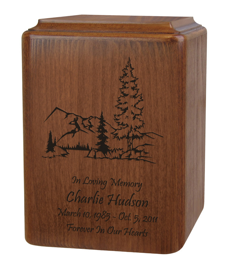 Mountain Scene Urn