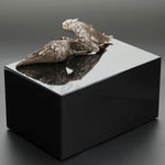Mourning Angel Metal Cremation Urn - Adult Angel Urn - Personalized Engraving - Burial Vault Option