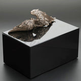 Mourning Angel Metal Cremation Urn - Adult Angel Urn - Personalized Engraving - Burial Vault Option