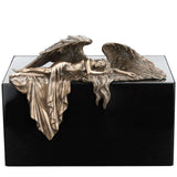 Mourning Angel Metal Cremation Urn - Adult Angel Urn - Personalized Engraving - Burial Vault Option
