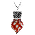 Mourning Red Heart Teardrop Cremation Jewelry