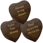 Walnut Heart Music Box Keepsake Urn - My Heart Will Go On