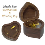Walnut Heart Music Box Keepsake Urn - My Heart Will Go On