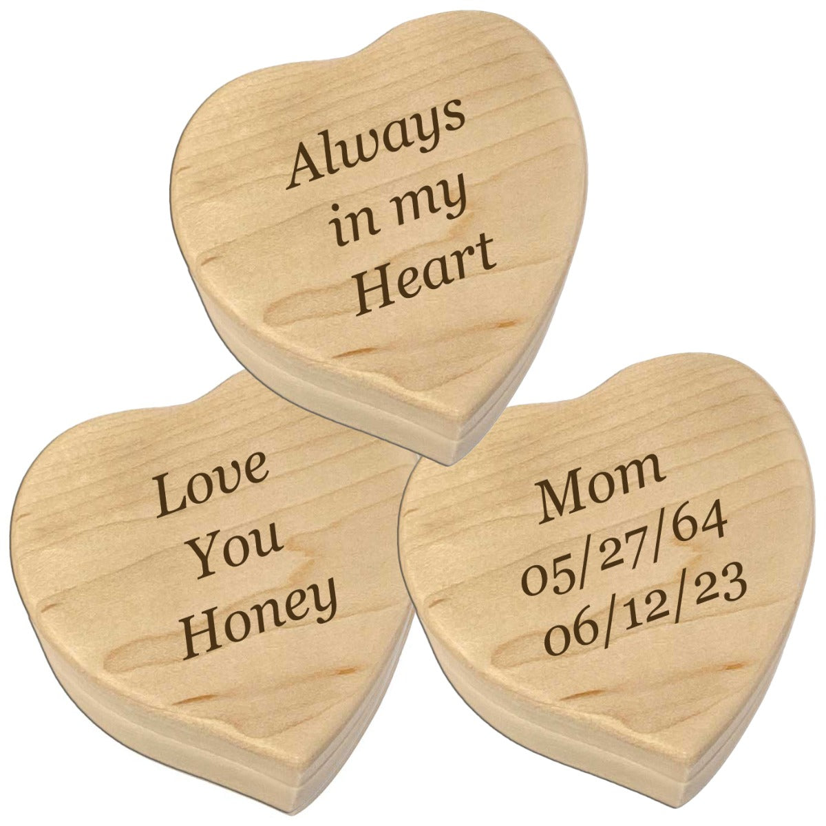 Cherry Heart Music Box Keepsake Urn - Amazing Grace