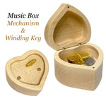 Cherry Heart Music Box Keepsake Urn - Amazing Grace