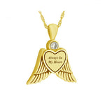 My Little Angel Gold Cremation Pendant Urn - Love Charms™ Option