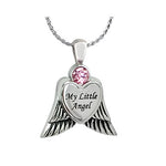 My Little Angel Pink Cremation Jewelry Urn - Love Charms Option