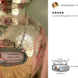 Photo Medallion Urn Name Plates - Birth & Passing Stone Option