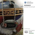 Photo Medallion Urn Name Plates - Birth & Passing Stone Option