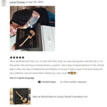 Natural Wood Electric Guitar Adult Cremation Urn - Miniature Guitar - Photo Option