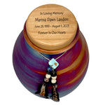 Native American Style Raku Cremation Adult or Medium Urn - Personalization Option