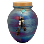 Native American Style Medium Raku Urn
