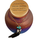 Native American Youth Raku Urn