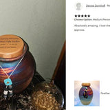 Native American Style Raku Cremation Adult or Medium Urn - Personalization Option