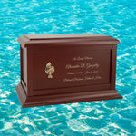 US Navy Anchor Sailor Cremation Urn - Adult Wood Urn