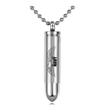 NAVY Bullet Eagle Pendant Urn - Love Charms Option