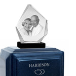Monarch Companion Blue Marble 3D Diamond Crystal Urn - For Two
