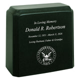 United States Navy Cultured Marble Niche Cremation Urn - 12 Color Choices - Vault Option