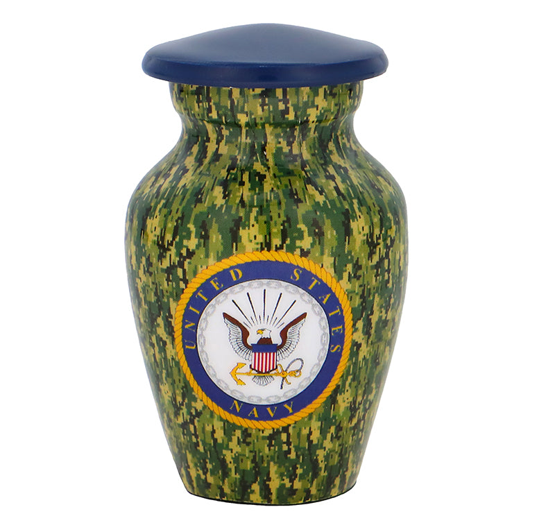 US Navy Camouflage Mini Urn - Love Charms® Option