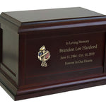 US Navy Anchor Sailor Cremation Urn - Adult Wood Urn