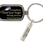 Neon Guitar Memorial Keychain Urn